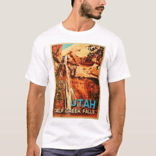 ヴィンテージのユタの子牛の入り江の滝 Tシャツ