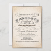 ヴィンテージのユニークなタイポグラフィのバーベキューの招待状 招待状 (正面)