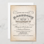 ヴィンテージのユニークなタイポグラフィのバーベキューの招待状 招待状 (正面/裏面)