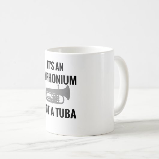 ヴィンテージのユーフォニアム・ギフト | Euphonium Playerのギフト コーヒーマグカップ (正面右)