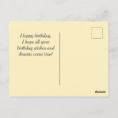 ヴィンテージのユーモアあふれる猫とハッピーバースデーポストカード ポストカード (裏面)