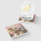 ヴィンテージのユーモアのコースター ストーンコースター (横)