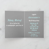 ヴィンテージのヨットの男の子の海賊誕生会 招待状 (内部)