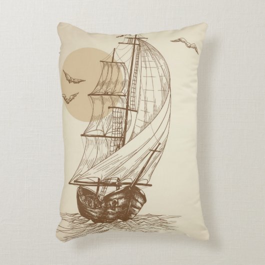 ヴィンテージのヨット アクセントクッション (正面(垂直))