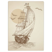 ヴィンテージのヨット クリップボード (裏面)