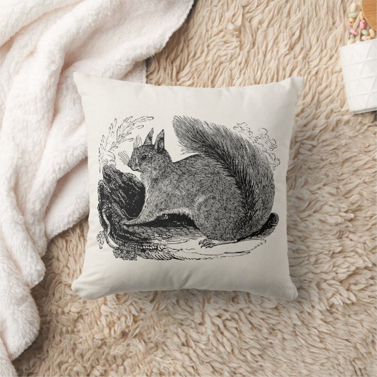 ヴィンテージのヨーロッパのリスの19世紀のリス クッション (ブランケット)