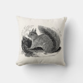 ヴィンテージのヨーロッパのリスの19世紀のリス クッション (正面)