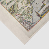 ヴィンテージのヨーロッパの北海の旧世界の地図を着色して下さい 薄葉紙 (詳細)