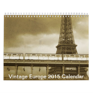ヴィンテージのヨーロッパの景色の建築のカレンダー2015年 カレンダー