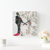 ヴィンテージのヨーロッパの長方形の柱時計 スクエア壁時計 (ホーム)