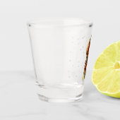 ヴィンテージのヨーロッパ人サンタクロースは袋降雪をもてあそびます ショットグラス (左)