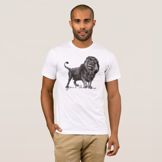 ヴィンテージのライオンのワイシャツ Tシャツ (正面フル)