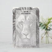 ヴィンテージのライオンの文房具 便箋 (スタンド正面)