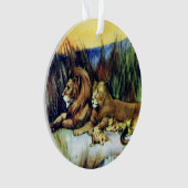 ヴィンテージのライオン オーナメント (正面)