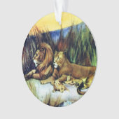 ヴィンテージのライオン オーナメント (正面)