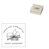 ヴィンテージのライブラリからの名前をカスタムする ラバースタンプ (押印)