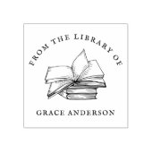 ヴィンテージのライブラリからの名前をカスタムする ラバースタンプ (インプリント)