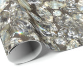 ヴィンテージのラインストーンのダイヤモンドのきらきら光るな鏡パターン ラッピングペーパー (ロールコーナー)