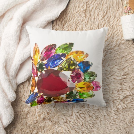 ヴィンテージのラインストーンの装飾用クッション クッション (ブランケット)