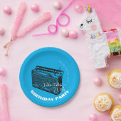 ヴィンテージのラジオの第70誕生会の紙皿 ペーパープレート (パーティー)