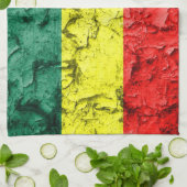 ヴィンテージのラスタの旗 キッチンタオル (折り畳み)