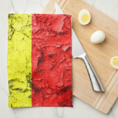 ヴィンテージのラスタの旗 キッチンタオル (四つ折り)