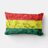 ヴィンテージのラスタの旗 ランバークッション (裏面)