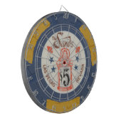 ヴィンテージのラスベガスのカジノのポーカー用のチップのゲーム ダーツボード (正面左)