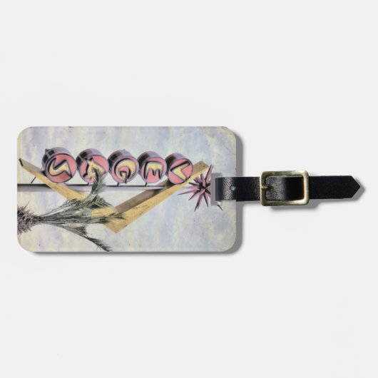 ヴィンテージのラスベガスネバダの印の荷物のラベル ラゲッジタグ (正面横)