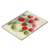 ヴィンテージのラズベリーのノート ノートブック (左側)