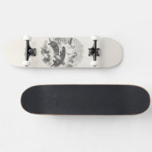 ヴィンテージのラッコの19世紀のカワウソのイラストレーション スケートボード (横)