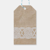 ヴィンテージのラップ上のケルトのノット ギフトタグ (裏面)