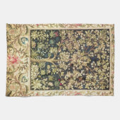 ヴィンテージのラファエロ前の画家ウィリアム・モリスの生命の樹 キッチンタオル (横)