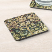 ヴィンテージのラファエロ前の画家ウィリアム・モリスの生命の樹 コースター (左側)