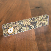 ヴィンテージのラファエロ前の画家ウィリアム・モリスの生命の樹 デスクネームプレート (側面)