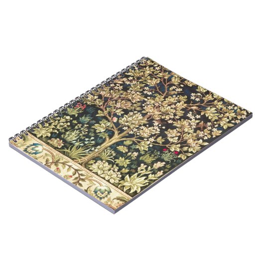 ヴィンテージのラファエロ前の画家ウィリアム・モリスの生命の樹 ノートブック (左側)