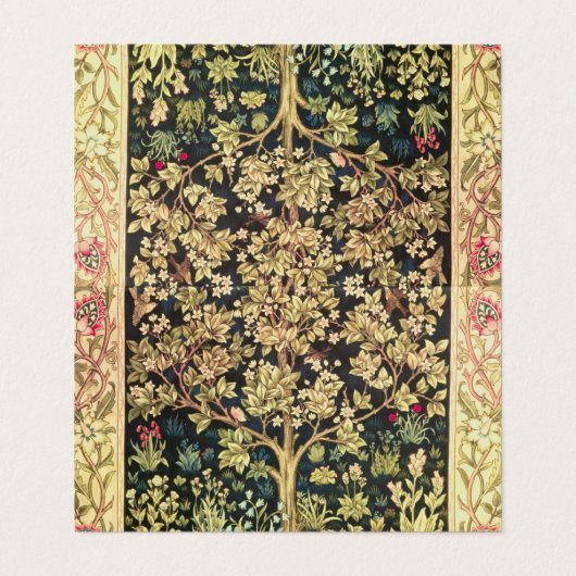 ヴィンテージのラファエロ前の画家ウィリアム・モリスの生命の樹 名刺 (外部フラット)