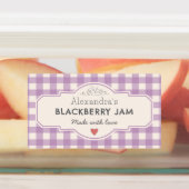 ヴィンテージのラブジャーで作られたギンガム ラベル (貼付)