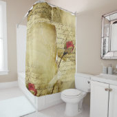 ヴィンテージのラブレター シャワーカーテン (インサイチュ)