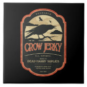 ヴィンテージのラベルのハロウィンのカラスのタイルTrivet タイル (正面)