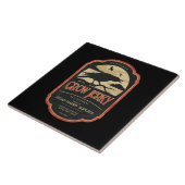 ヴィンテージのラベルのハロウィンのカラスのタイルTrivet タイル (側面)