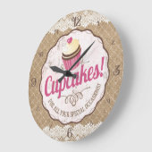 ヴィンテージのラベルのバーラップのレースのパン屋の台所時計 ラージ壁時計 (傾斜)