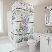 ヴィンテージのラベンダーのシャワー・カーテン シャワーカーテン (インサイチュ)