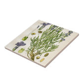 ヴィンテージのラベンダーの植物のプリント タイル (側面)