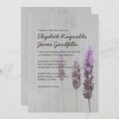 ヴィンテージのラベンダーの結婚式招待状 招待状 (正面/裏面)