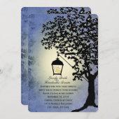 ヴィンテージのランタンの街灯の結婚式招待状 招待状 (正面/裏面)