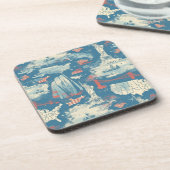 ヴィンテージのランドマークパターン(3) コースター (左側)