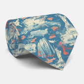 ヴィンテージのランドマークパターン(3) ネクタイ (ロール)