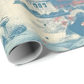 ヴィンテージのランドマークパターン(3) ラッピングペーパー (ロールコーナー)