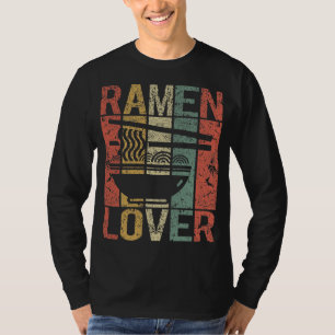 ヴィンテージのラーメンの恋人(グランジな効果) Tシャツ
